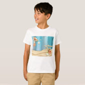 Seashells auf Sand T-Shirt (Vorne ganz)