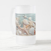 Seashells Beach 3D Tasse - Sippen Sie auf die Meer (Vorderseite Links)