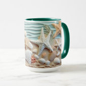 Seashells Beach 3D Tasse - Sippen Sie auf die Meer (VorderseiteRechts)