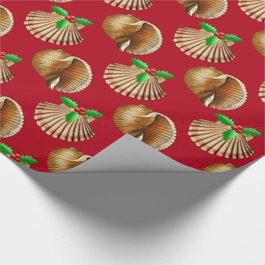 Seashells Beach Christmas Geschenkpapier (Ecke)