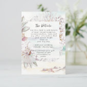 Seashells Beach Hochzeitskarte Begleitkarte (Stehend Vorderseite)