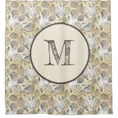 Seashells Beach House Nautical Duschvorhang (Vorderseite)