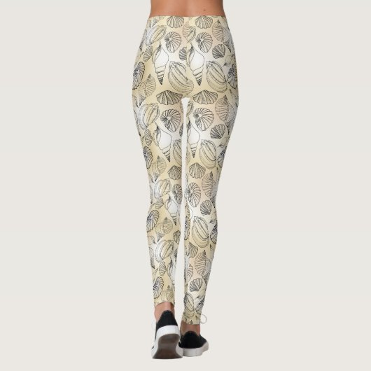 Seashells Beach House Nautical Leggings (Rückseite)