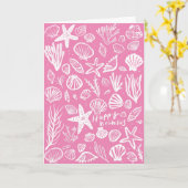 Seashells Beach Muscheln Ocean Happy Birthday Karte (Gelbe Blume)