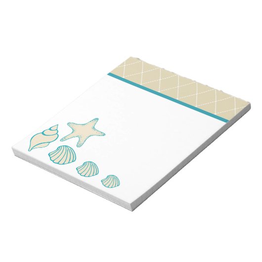 Seashells Beach Notepad Notizblock (Rotiert)