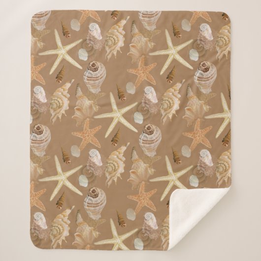 Seashells Beach Sea Sherpadecke (Vorderseite)