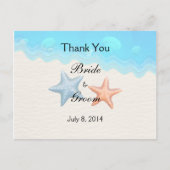 Seashells Beach Vielen Dank Postkarte (Vorderseite)