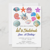 seashells Birthday Einladung (Vorderseite)
