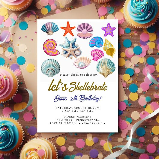 seashells Birthday Einladung