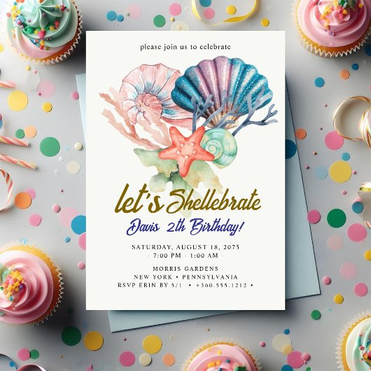 seashells Birthday Einladung