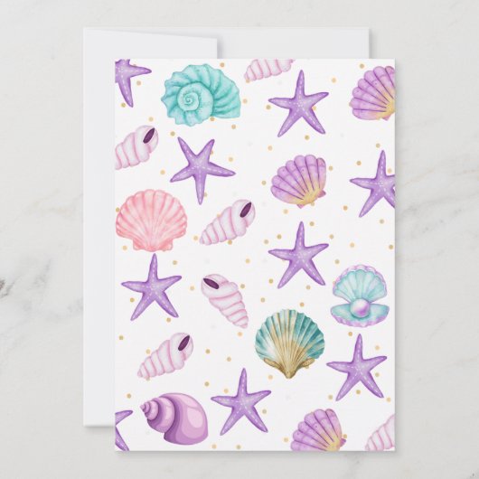 seashells Birthday Einladung (Rückseite)