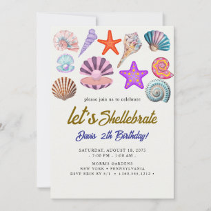 seashells Birthday Einladung