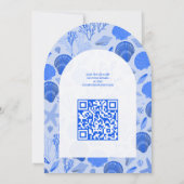 Seashells Brautparty Chic Beach CUSTOM QR Arch Einladung (Rückseite)