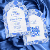 Seashells Brautparty Chic Beach CUSTOM QR Arch Einladung