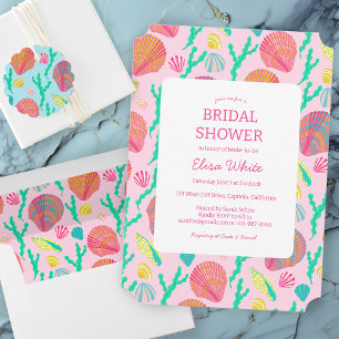 Seashells Brautparty Elegante Feminine CUSTOM Einladung