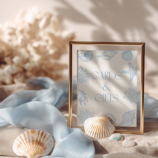  Seashells Bridal Shower Cards And Gifts  Poster