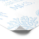 Seashells Bridal Shower How Many Kisses Poster (Ecke)