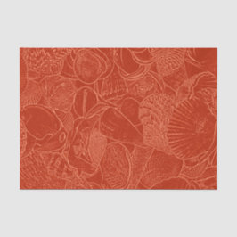 Seashells Burnt Orange Ocean Beach Seidenpapier