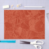 Seashells Burnt Orange Ocean Beach Seidenpapier (Handwerk)