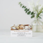 Seashells Business Cards Visitenkarte (Stehend Vorderseite)