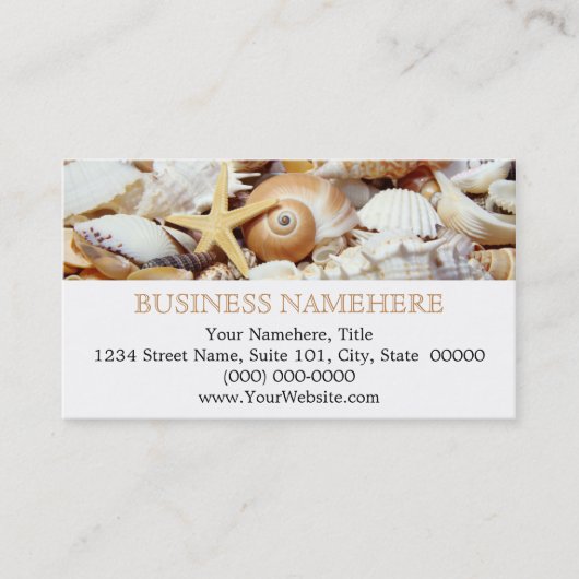 Seashells Business Cards Visitenkarte (Vorderseite)
