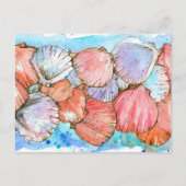Seashells Clam Muschel Ocean Beach Spatter Postkarte (Vorderseite)