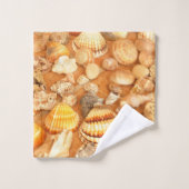 Seashells Collection am Strand Badhandtuch Set (Waschlappen)
