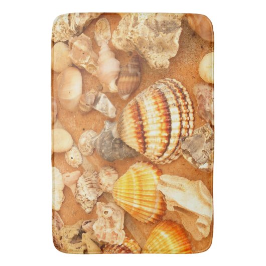 Seashells Collection auf der Strandmatte Badematte (Vorderseite Vertikal)