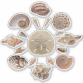 Seashells Collection Mandala Aufkleber (Vorderseite)