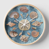 Seashells Collection Mandala Uhr (Vorderseite)