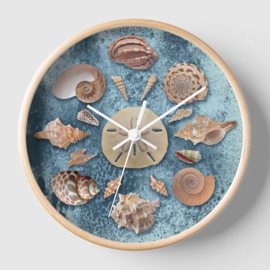 Seashells Collection Mandala Uhr (Vorderseite)