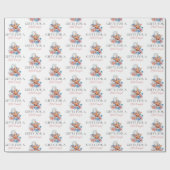 Seashells Cowgirl Had Pattern Bay Shower Geschenkpapier (Flach)