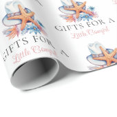 Seashells Cowgirl Had Pattern Bay Shower Geschenkpapier (Rolleneckpunkt)