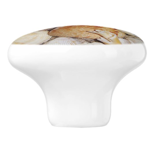 Seashells Drawer Pull Keramikknauf (Seitenansicht)