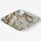 Seashells Driftwood Beach Pappteller (Gewinkelt)