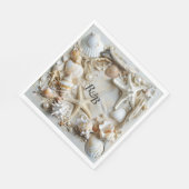 Seashells Driftwood Beach Serviette (Ecke)