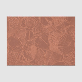 Seashells Earth Tone Terracotta Ocean Beach Seidenpapier