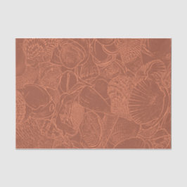 Seashells Earth Tone Terracotta Ocean Beach Seidenpapier