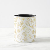 Seashells elegante Muster Gold Tasse (Zentrum)