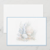 Seashells Flat Note Card Mitteilungskarte (Vorne/Hinten)