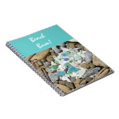 Seashells-Fossil-Treibholz Notizbuch des Strandes Notizblock (Rechte Seite)