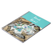 Seashells-Fossil-Treibholz Notizbuch des Strandes Notizblock (Linke Seite)