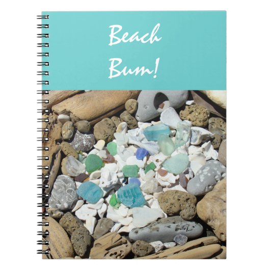 Seashells-Fossil-Treibholz Notizbuch des Strandes Notizblock (Vorderseite)