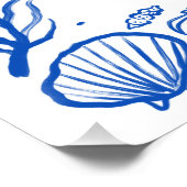 Seashells Frame Verlobung Beach CUSTOM Poster (Ecke)
