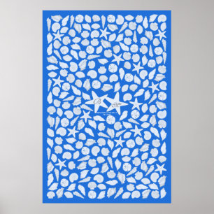 Seashells Gast Book Poster - 250 Spaces
