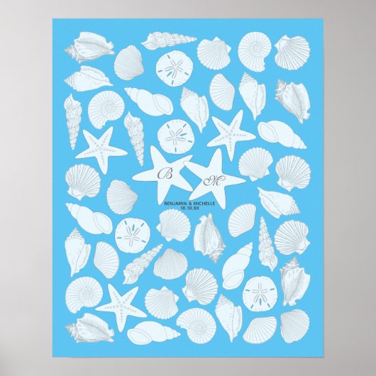 Seashells Gast Book Poster - 50 Spaces (Vorne)