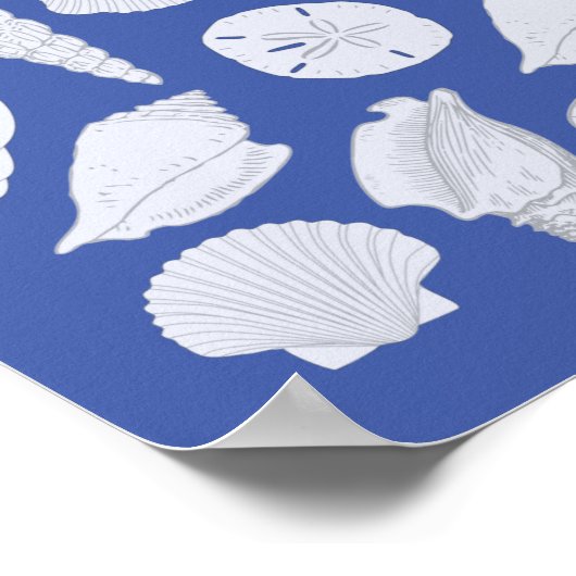 Seashells Gästebuchposter - 200 Plätze Poster (Ecke)