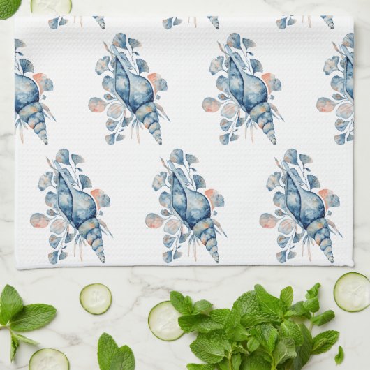 Seashells Geschirrtuch (Gefaltet)