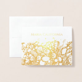 Seashells Gold Folienkarte