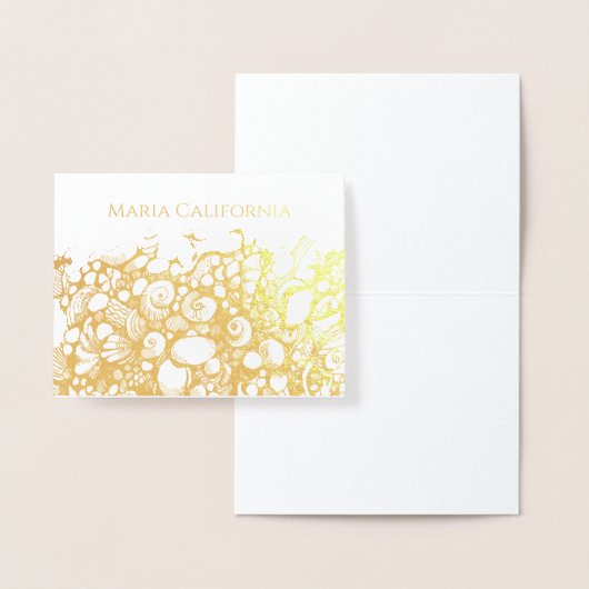 Seashells Gold Folienkarte (Anzeige)